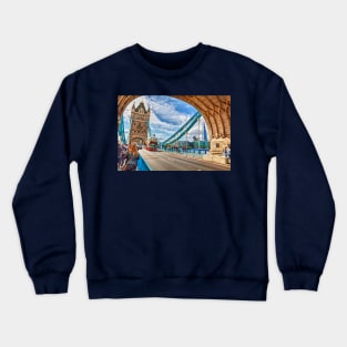 Tower Bridge And The London Shard Crewneck Sweatshirt